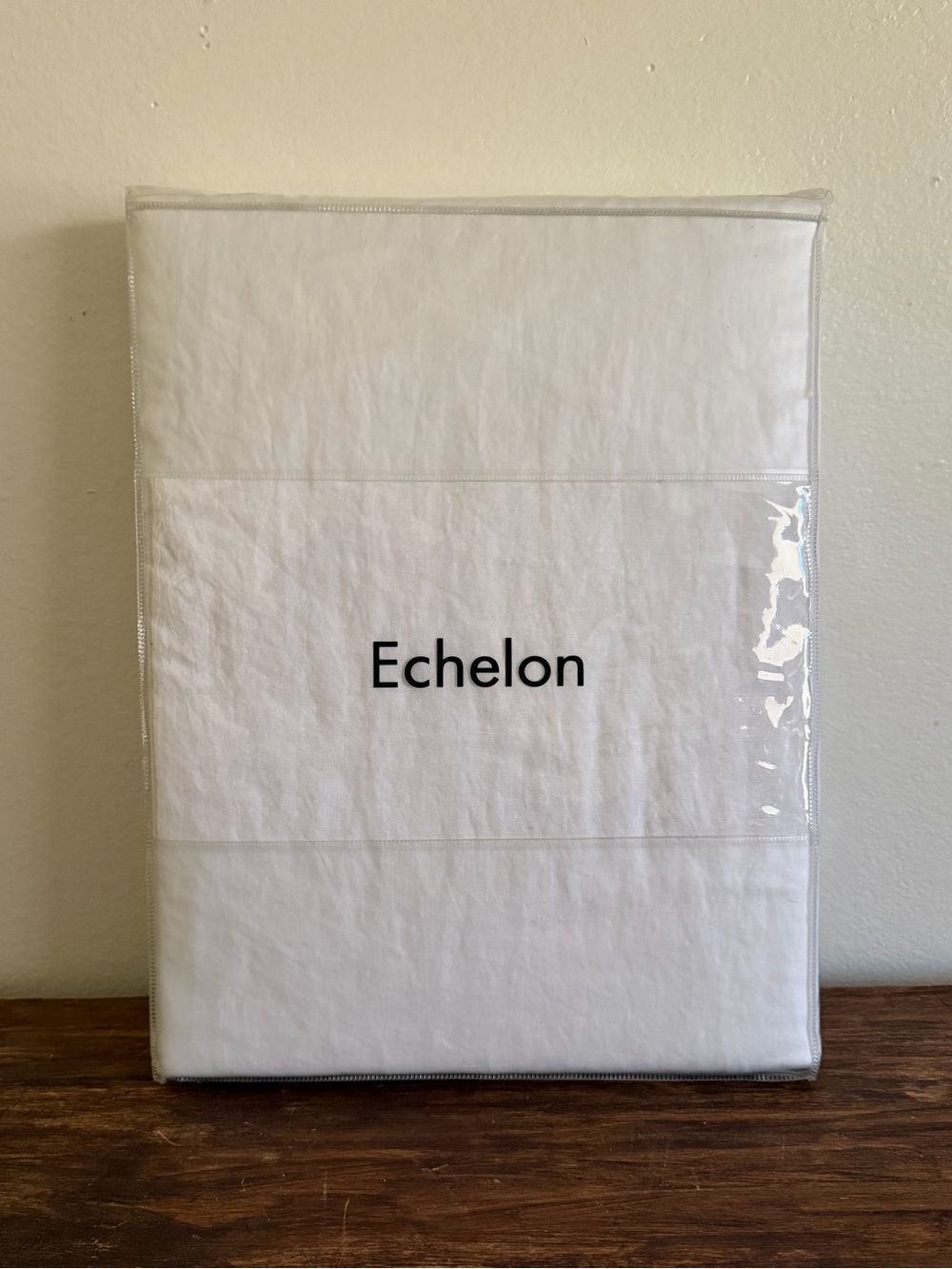 Echelon Washed Belgian 100% Linen King Duvet Cover Set - Egg white